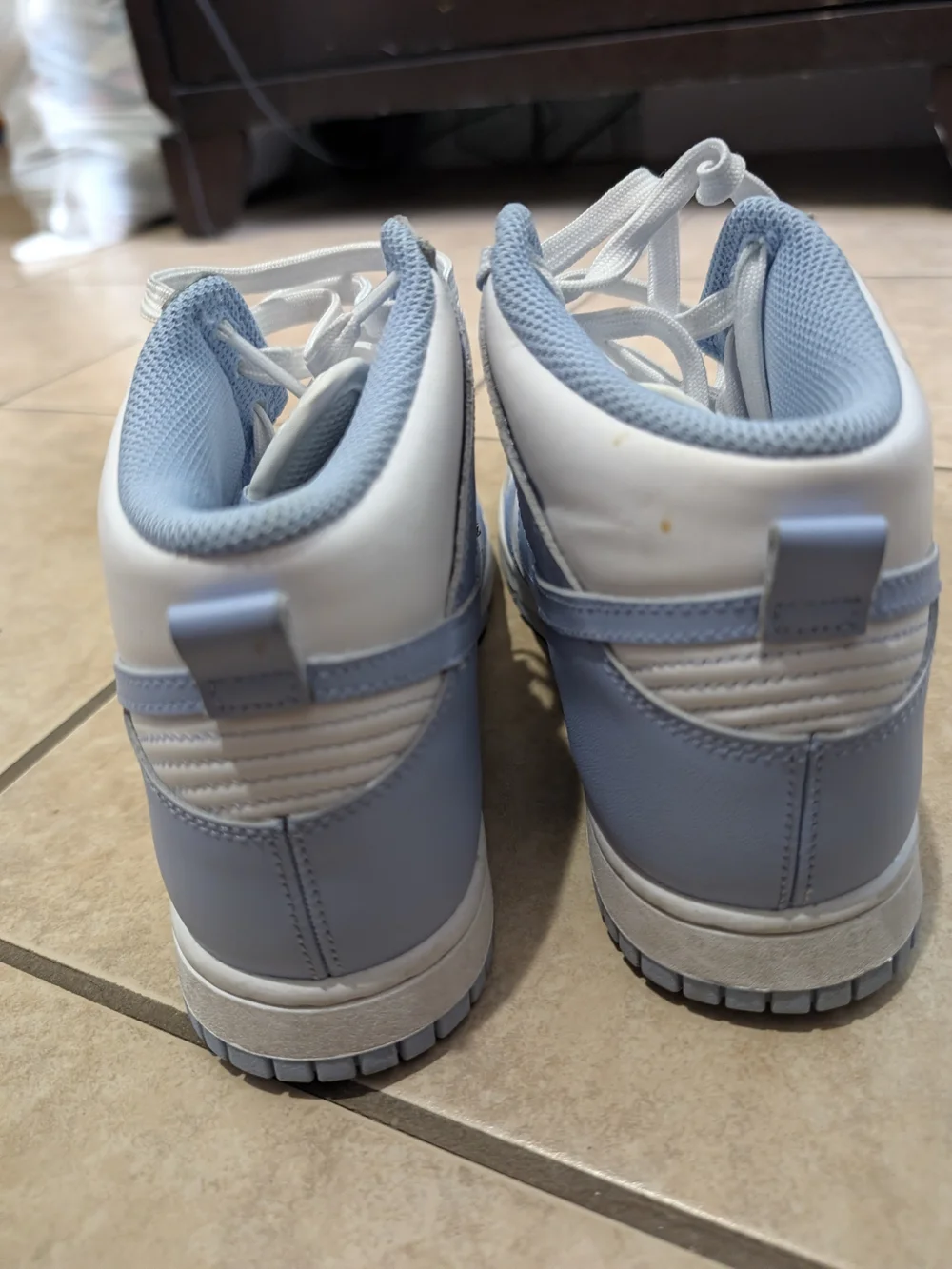 Nike Women's High-Top Sneakers in Light Blue & White